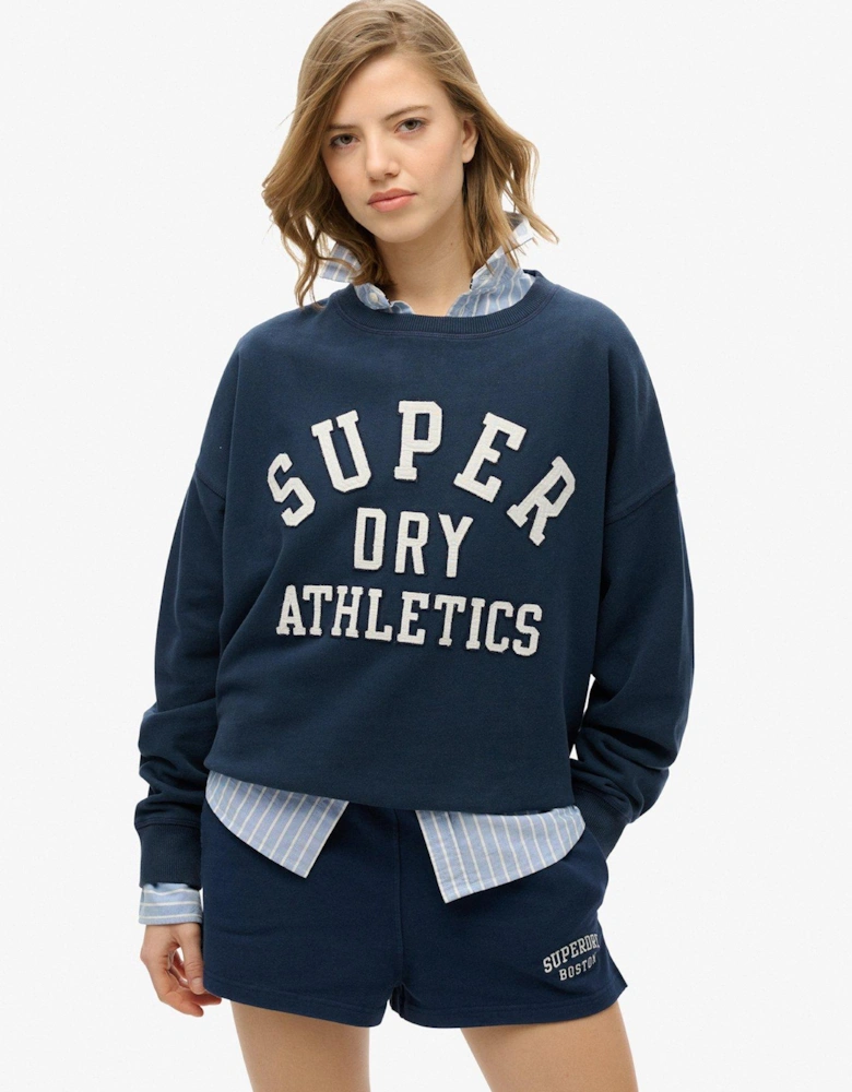 Athletic Essentials Relaxed Applique Sweatshirt - Navy