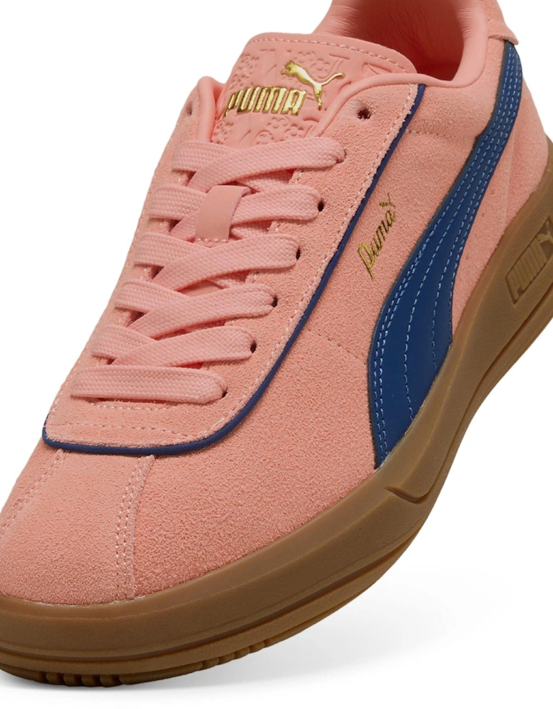 Women's Club Klassika SD Trainers - Salmon and Ocean Blue