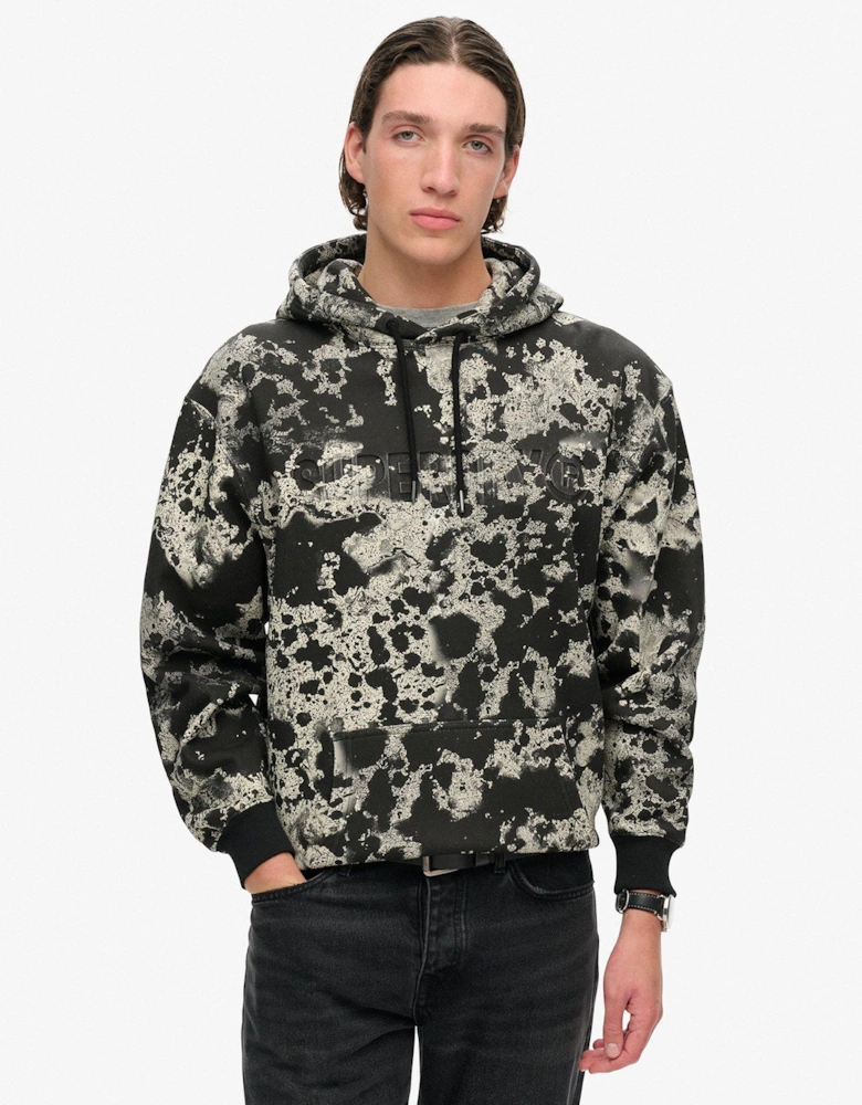 Utility Camo Logo Pullover Hoodie - Black