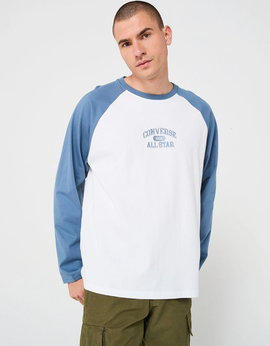 Men's Retro Chuck Core Raglan Long Sleeve Tee - Blue, 6 of 5