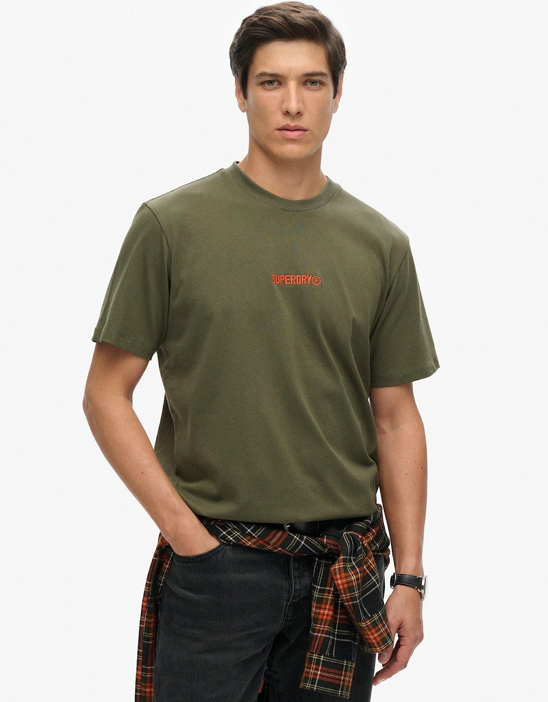 Micro Logo Short Sleeve T-Shirt - Khaki, 2 of 1