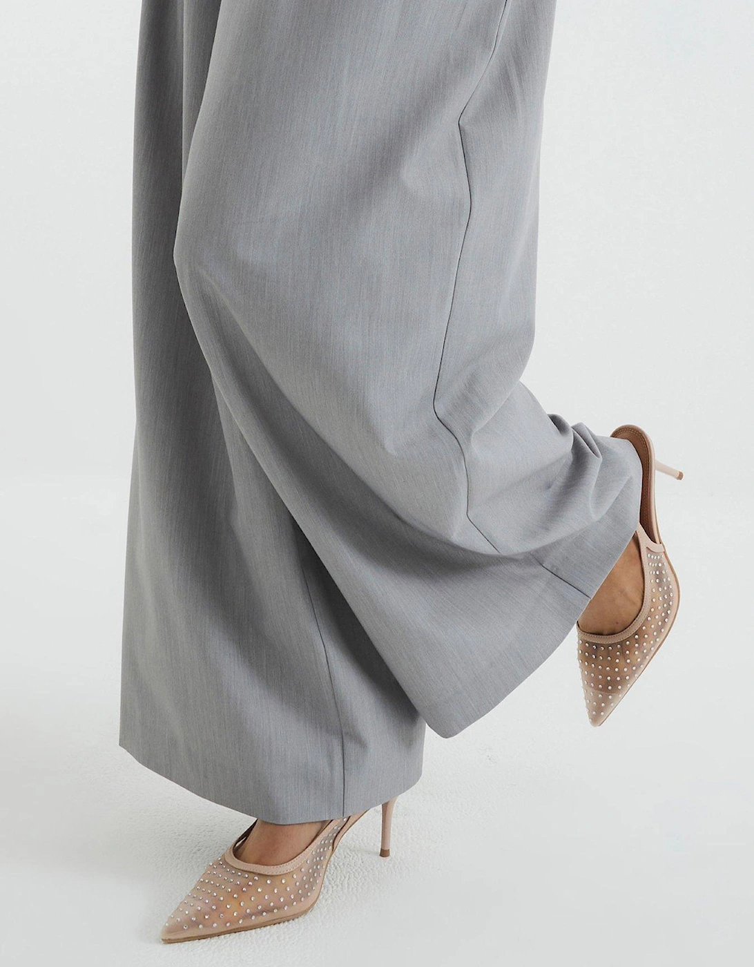 Mesh Sling Back Court Shoe - Beige