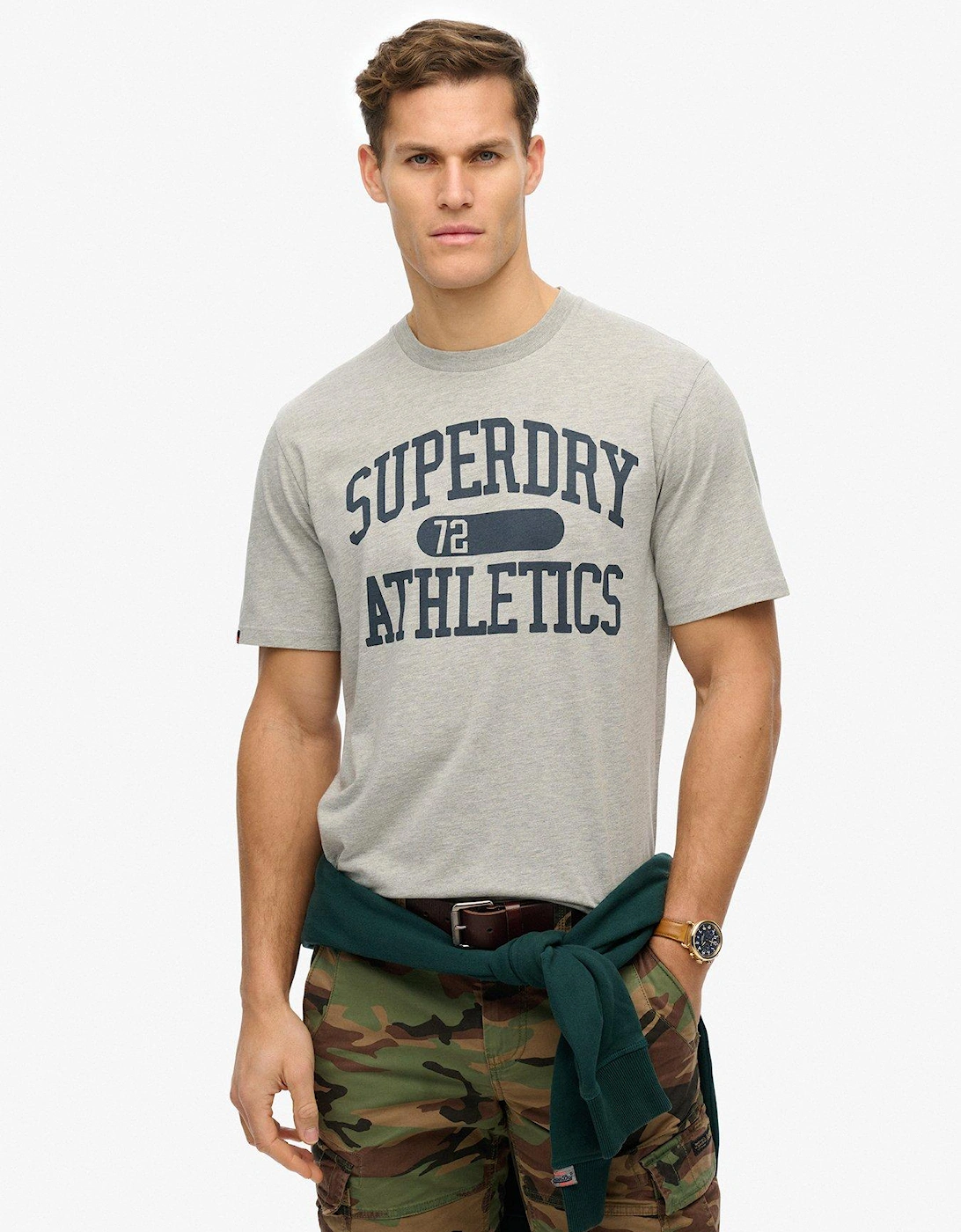 Athletic Essential Logo Short Sleeve T-Shirt - Grey, 2 of 1