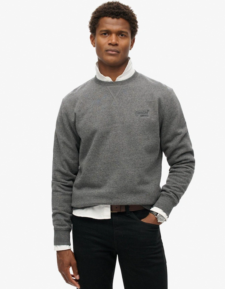 Essential Logo Crew Neck Sweat Top - Grey