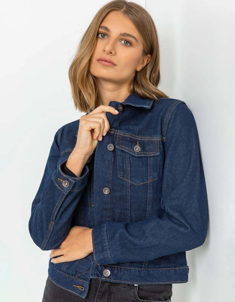 Classic Cotton Denim Jacket - Indigo