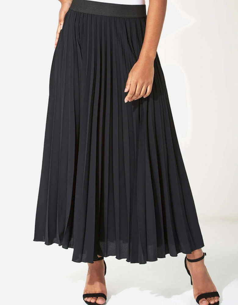 Pleated Maxi Skirt - Black