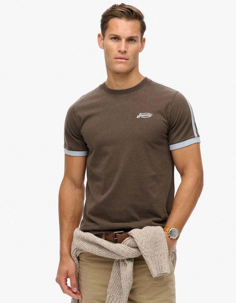 Retro Essential Logo Short Sleeve T-Shirt - Brown