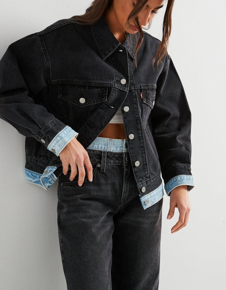 90s Trucker Jacket - Layer Cake Trucker - Black