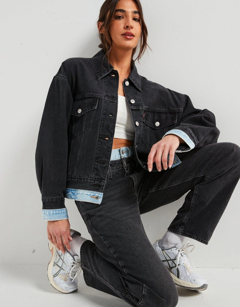 90s Trucker Jacket - Layer Cake Trucker - Black