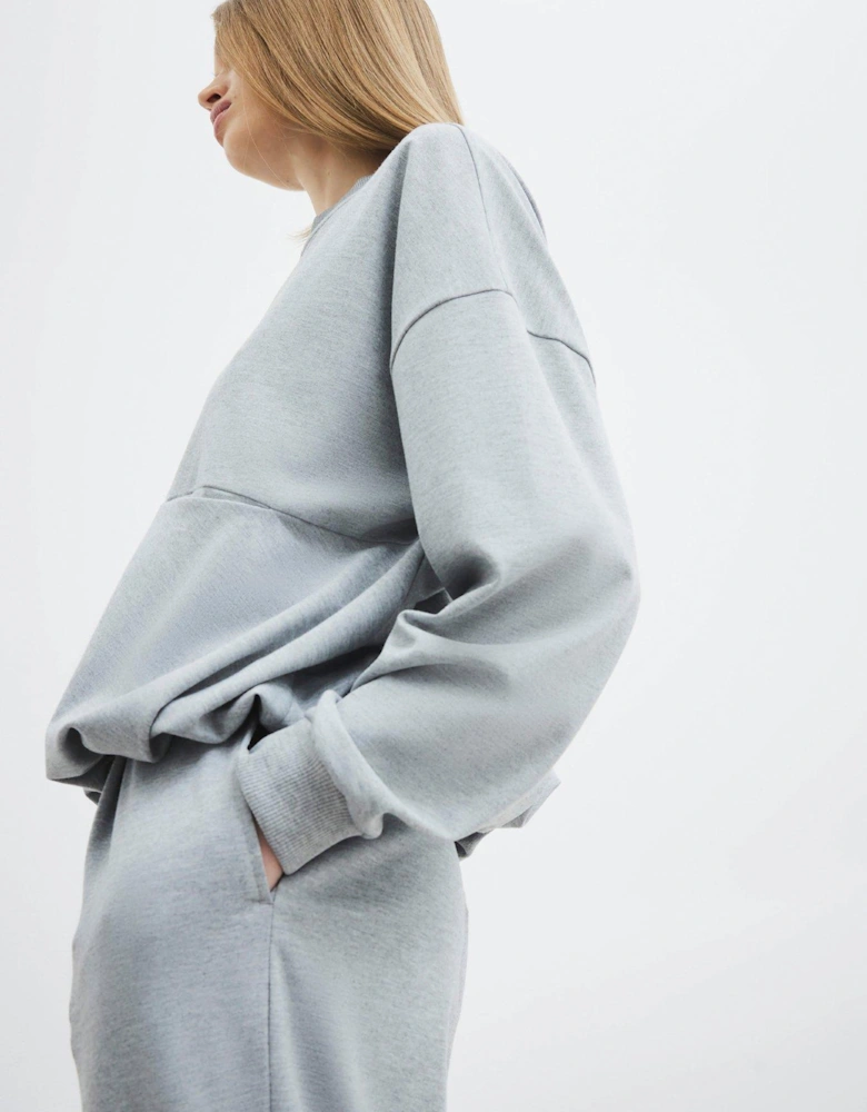 Bubble Hem Bomber Jacket - Grey