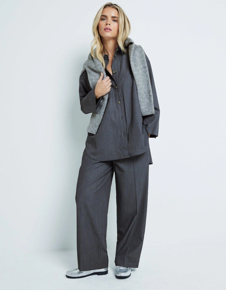Cargo Wide Leg Trousers - Grey