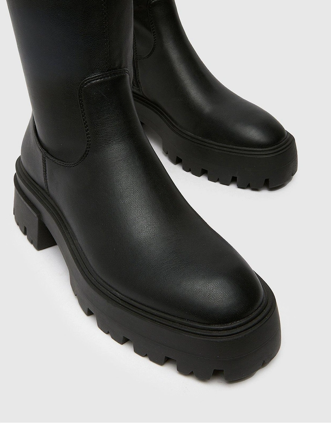 Dasha Chunky Stretch Boot - Black