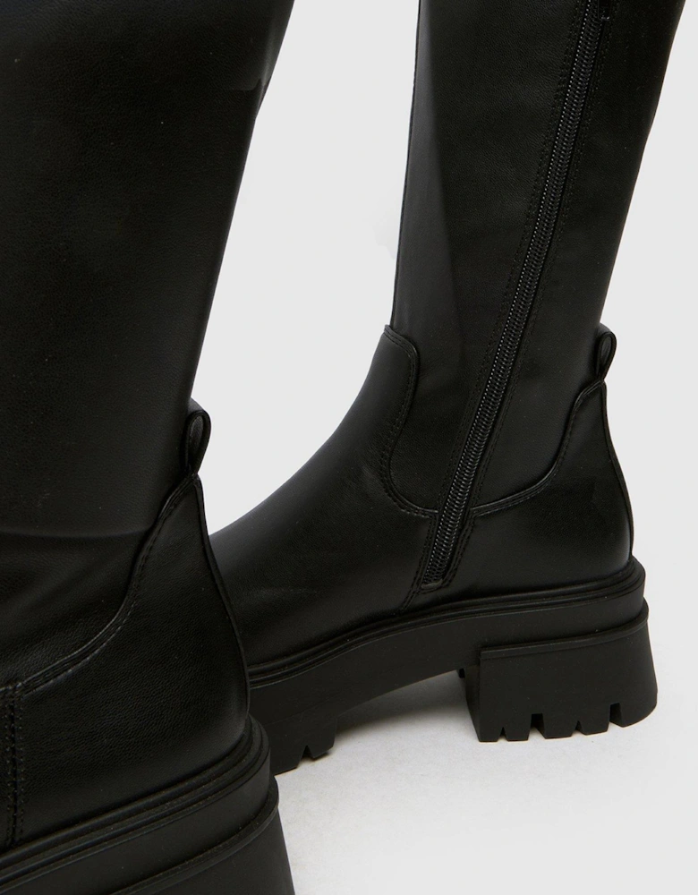 Dasha Chunky Stretch Boot - Black