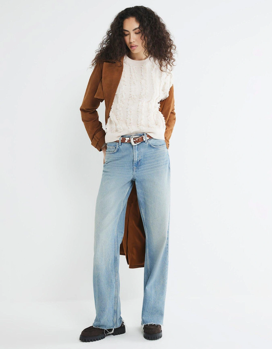 Fringe Jumper - Beige