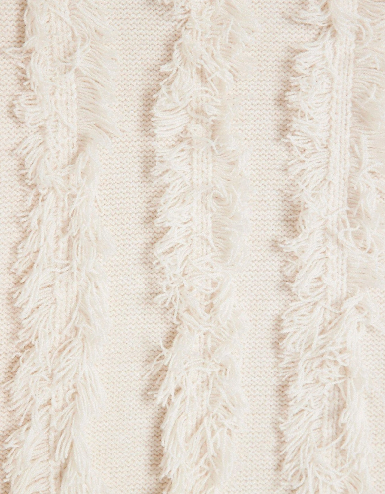 Fringe Jumper - Beige