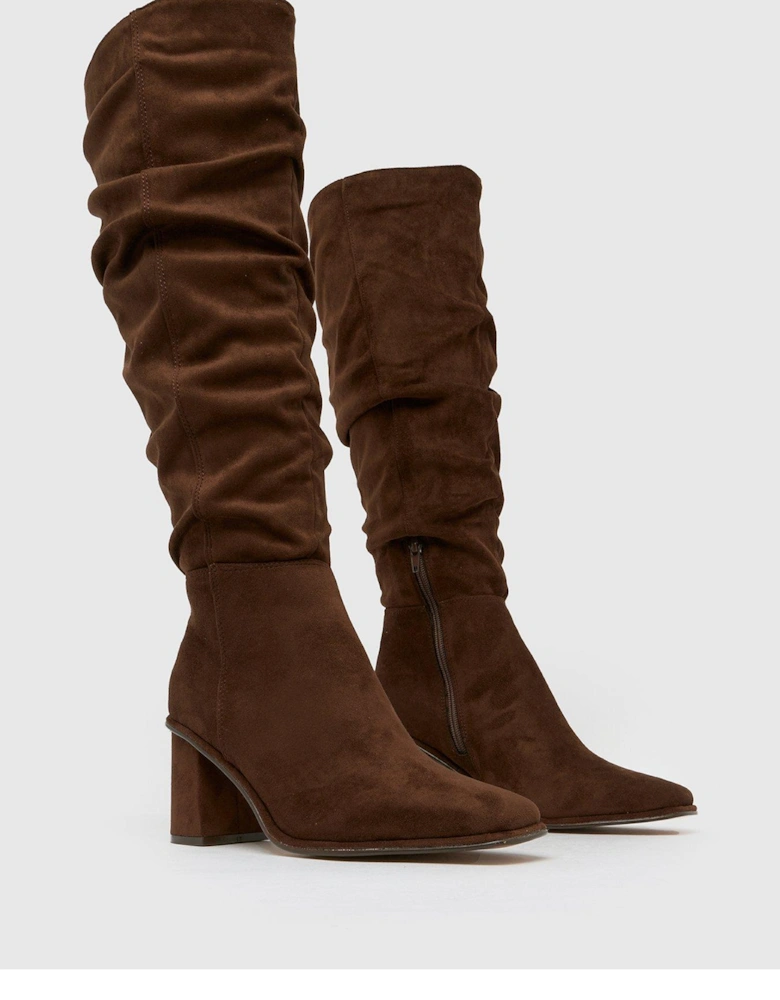 Daria Knee High Boots - Brown