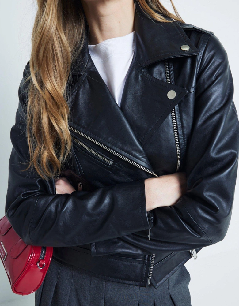 Core Leather Biker - Black