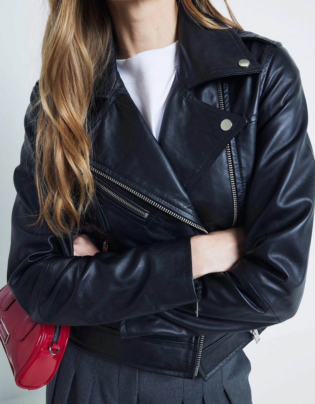 Core Leather Biker - Black