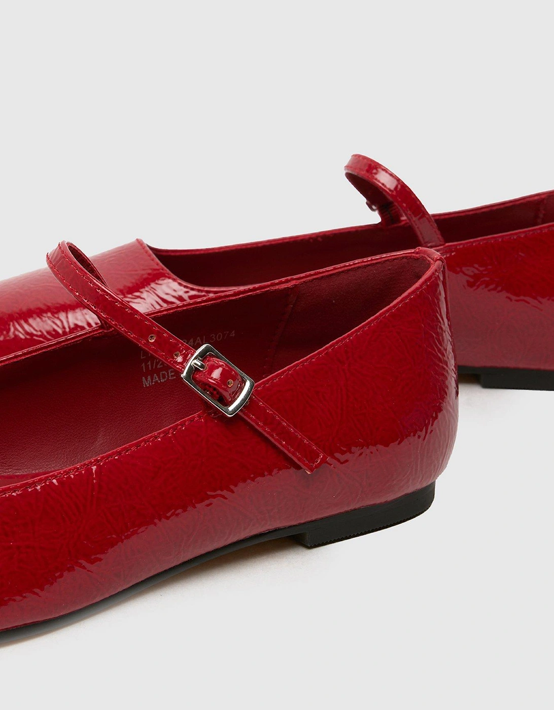 Lyra Mary Jane Ballerina Shoes - Red