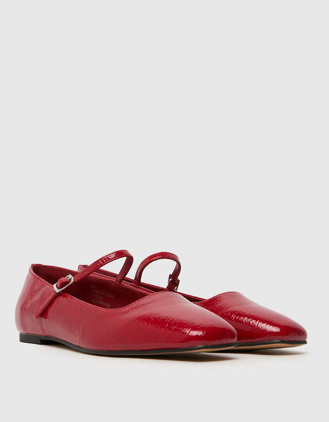 Lyra Mary Jane Ballerina Shoes - Red