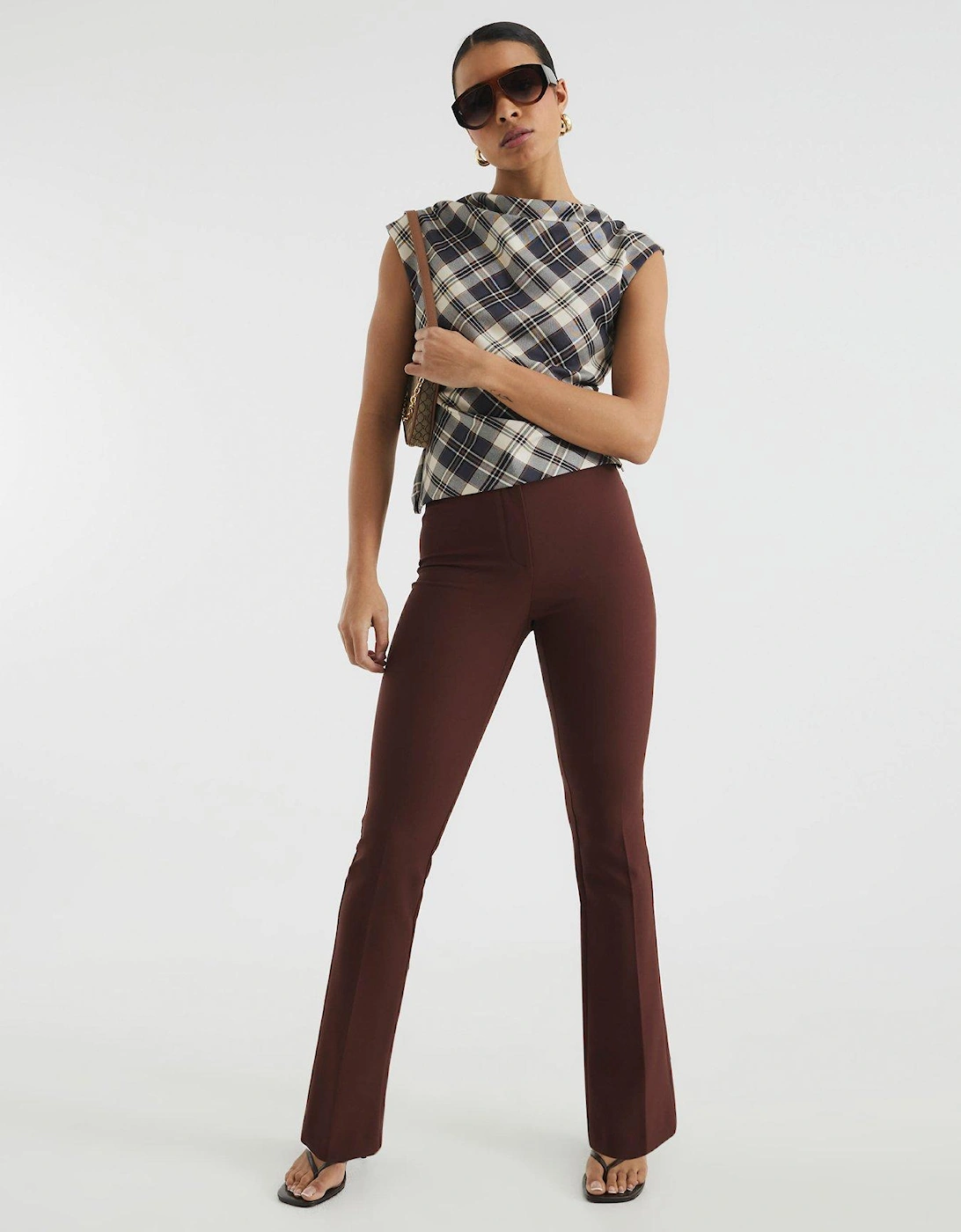 Skinny Leg Trouser - Dark Brown