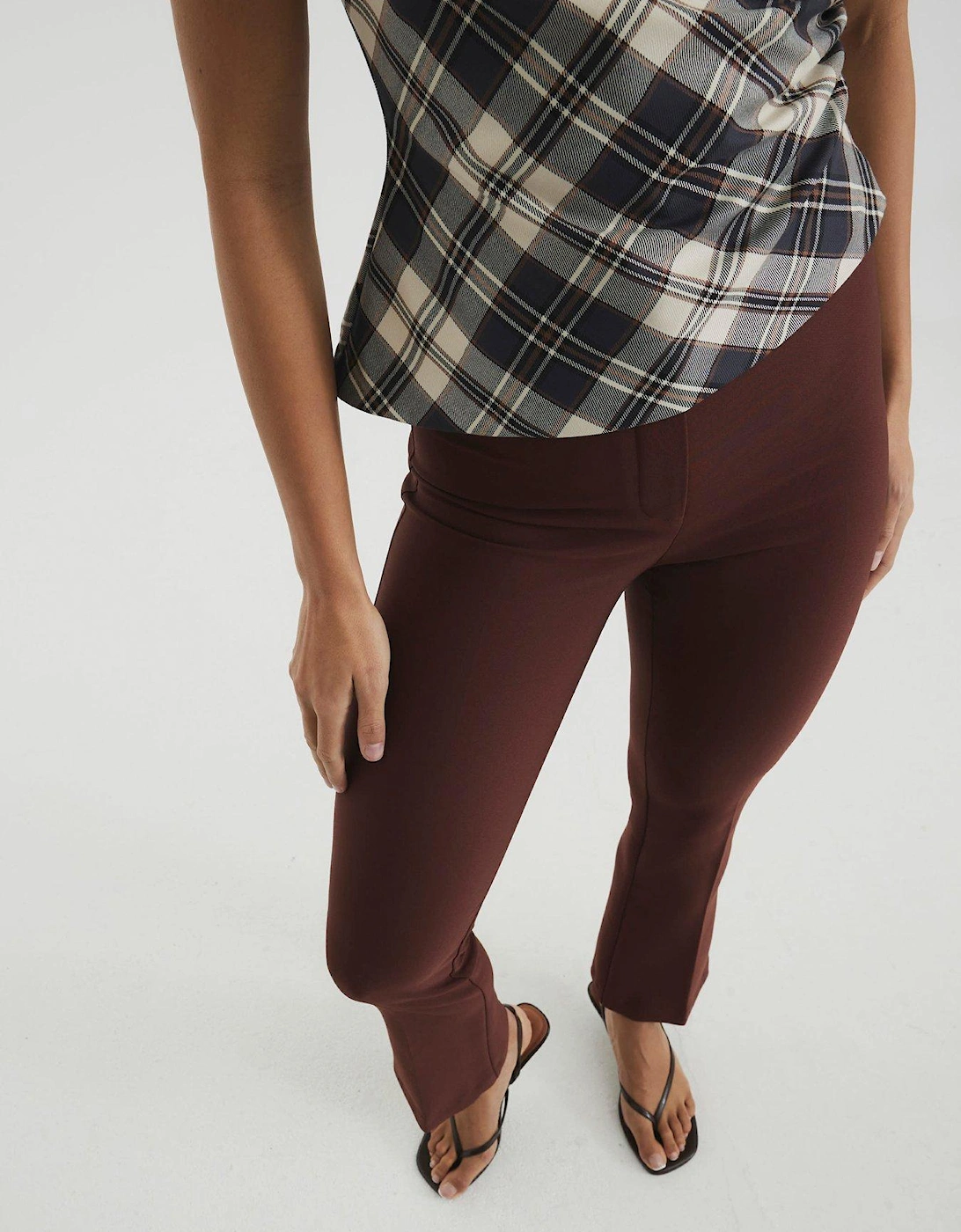 Skinny Leg Trouser - Dark Brown