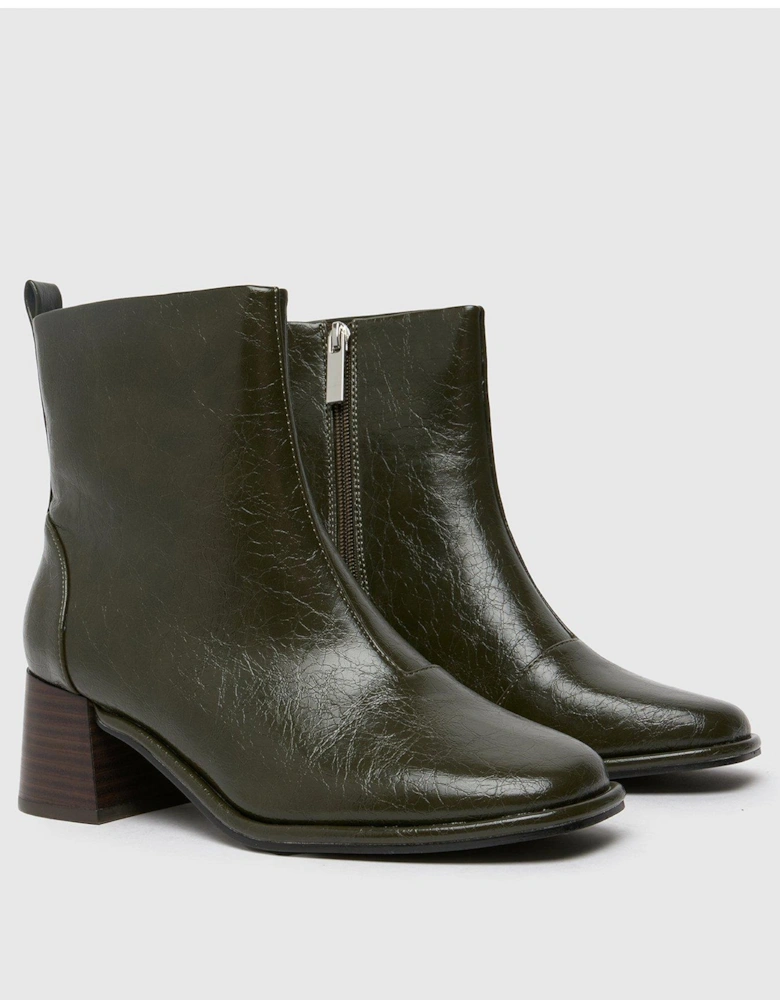 Wide Fit Bowie Boot - Khaki