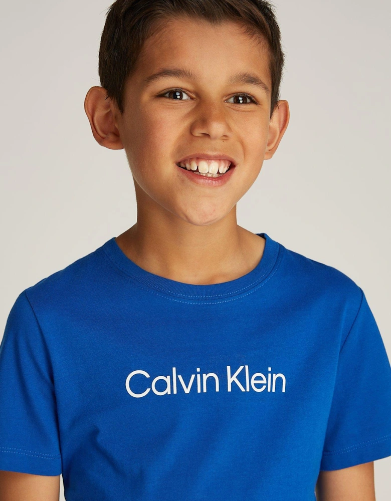 Kids Logo Short Sleeve T-Shirt - Blue