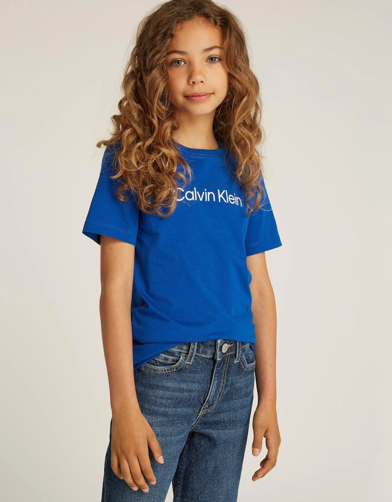 Kids Logo Short Sleeve T-Shirt - Blue