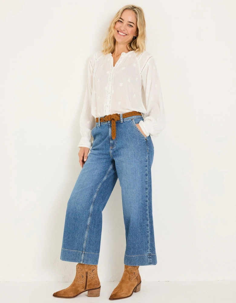 Orla Embroidered Blouse - White
