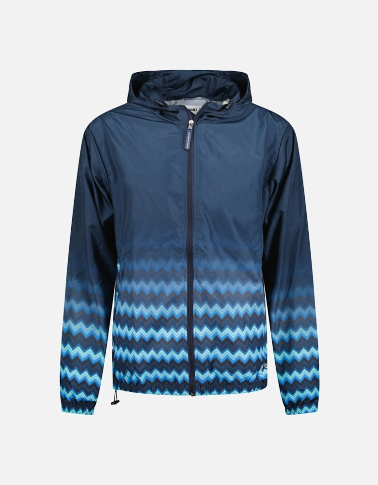 Sport Navy Pattern Windbreaker Jacket