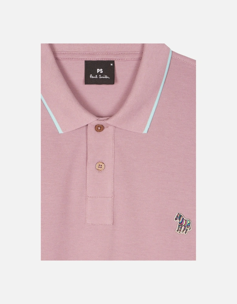 PS Reg Fit Zebra Badge Polo Shirt 55 Mauve