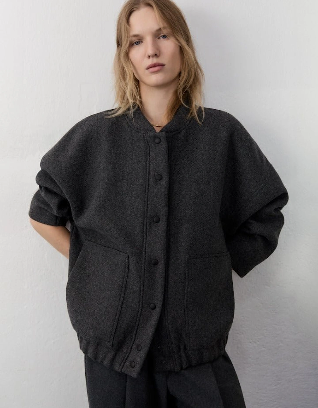 The New Society Women's Earth Woven Jacket - Graphite Mist - Size: 12