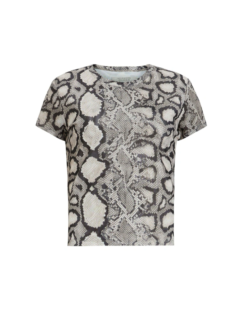 Ellie Mesh Snake Print T-Shirt - Multi