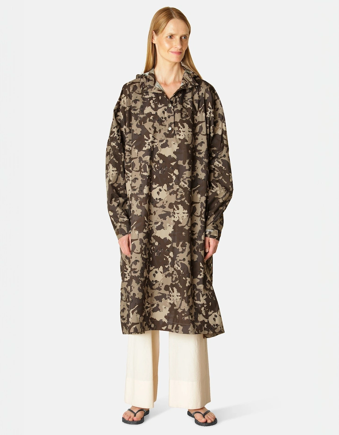 Ilse Jacobsen Women's Poncho Rain221SPP - Brown