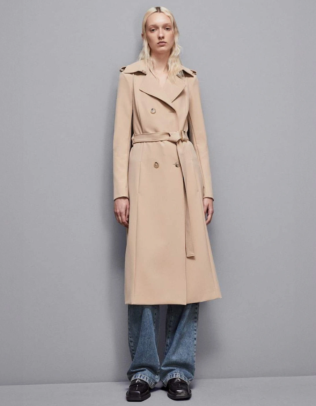 Patrizia Pepe Women's Trench Coat - Tan - Size: 12