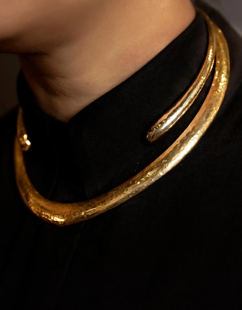  Necklace Simple Collar Brass