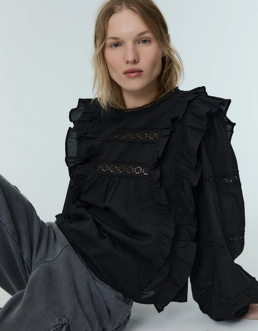 The New Society Women's Montmartre Blouse - Black - Size: 12