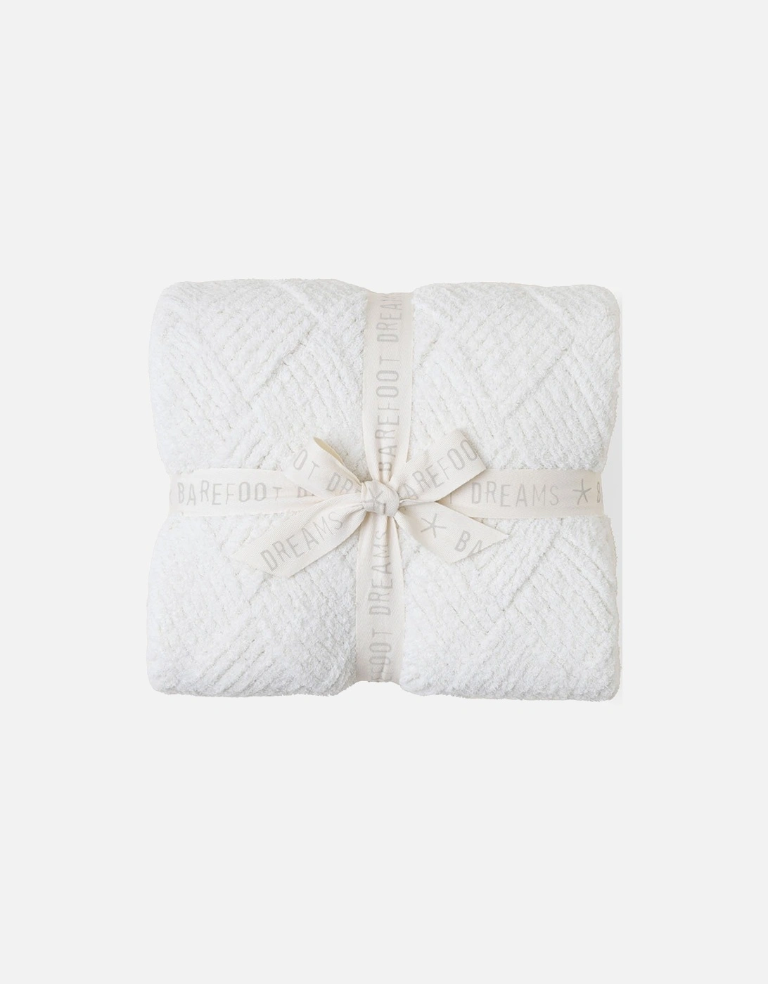 Barefoot Dreams Women's CozyChic Diamond Weave Blanket 114 x 152 cm - Cream - Size: OS