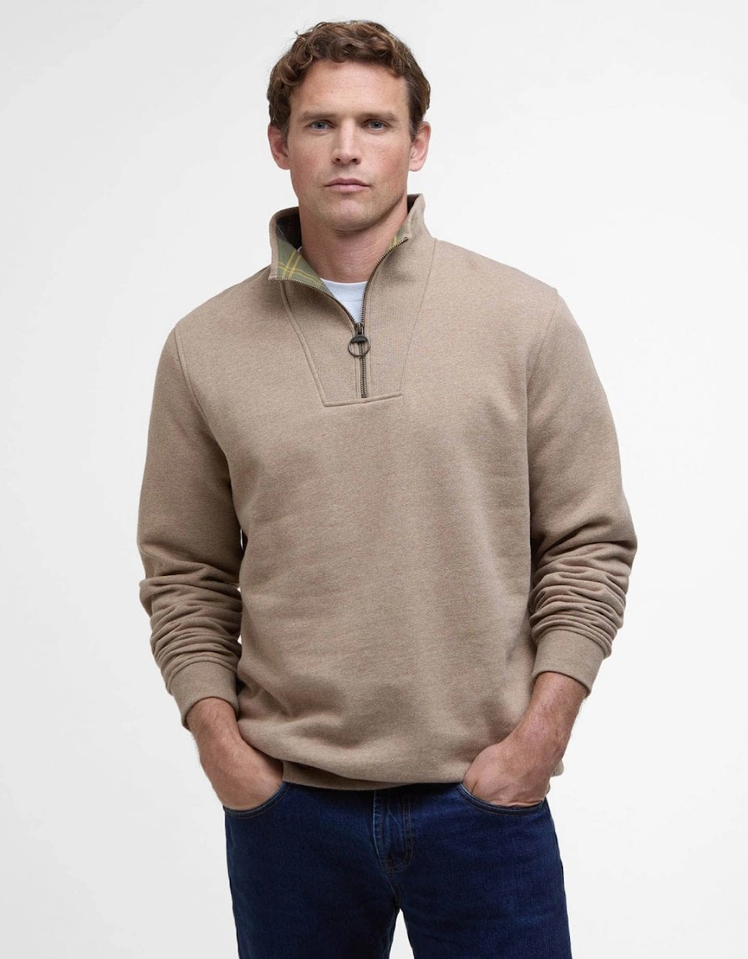 Nelson Mens Half Zip Sweatshirt, 8 of 7