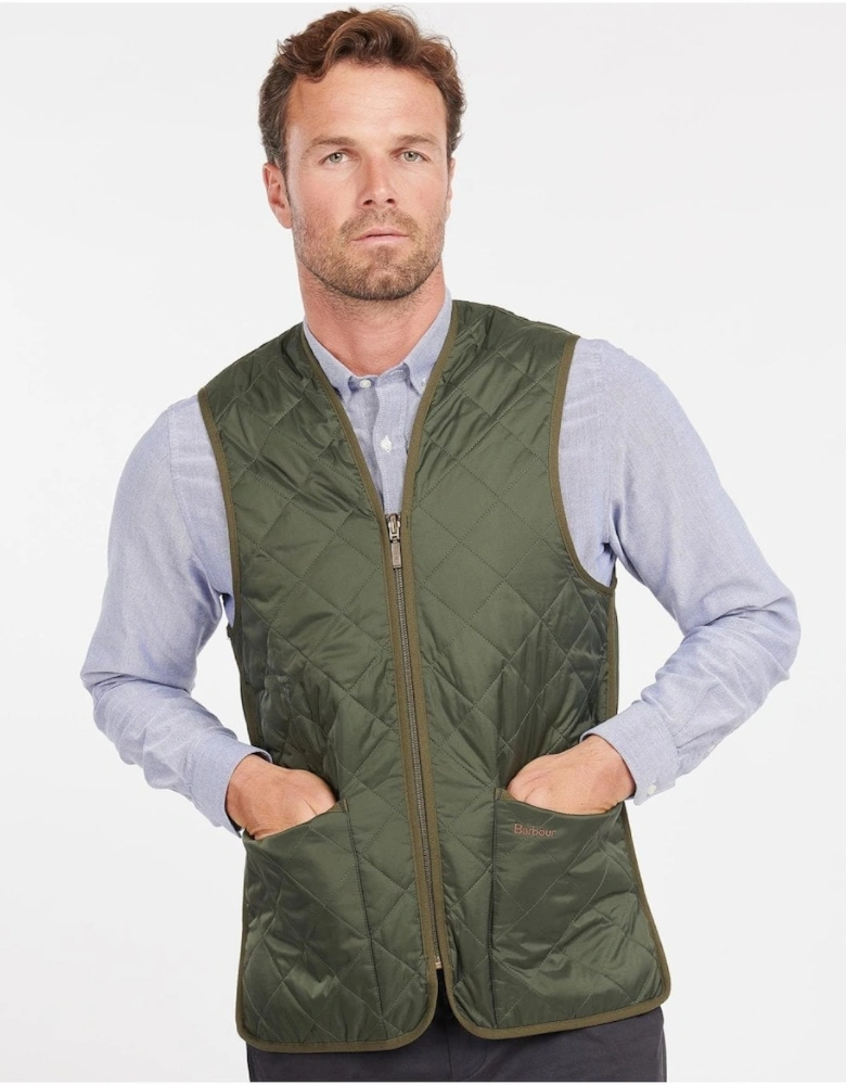 Quilted Mens Waistcoat/Zip-In Liner