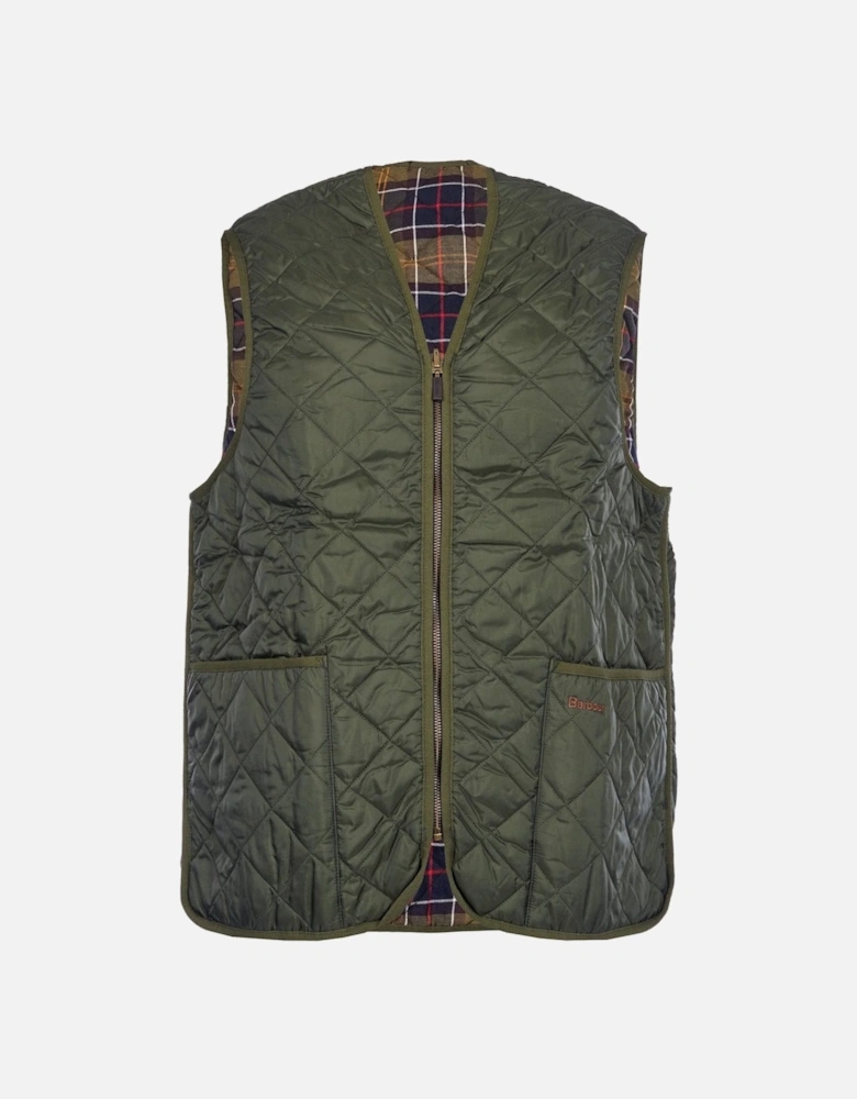 Quilted Mens Waistcoat/Zip-In Liner