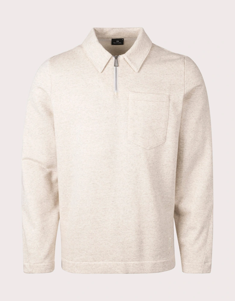 Quarter Zip Pocket Sweatshirt