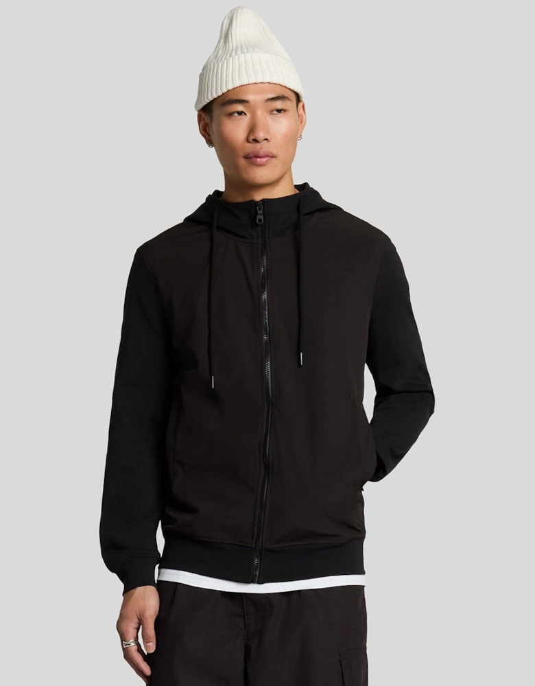 Softshell Hybrid Zip Through Hoodie