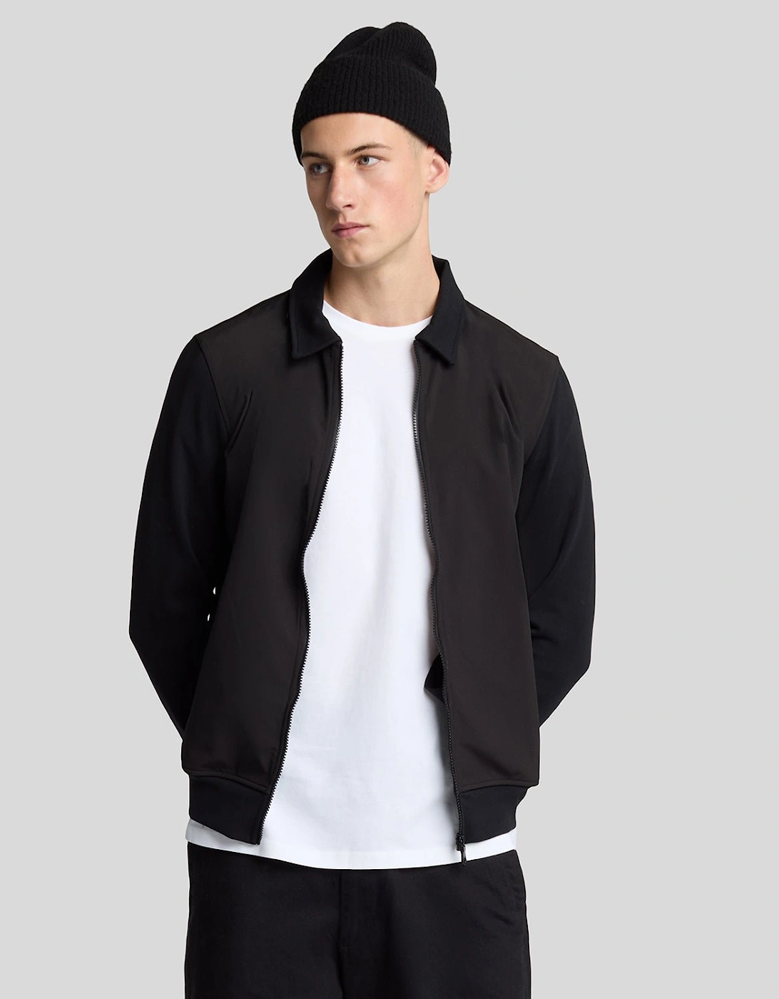 Lyle And Scott Men's Softshell Hybrid Track Jacket - Black - Size: 38/Regular