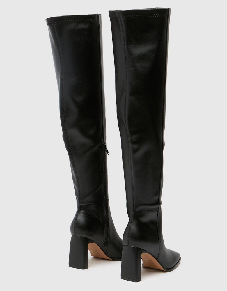 Dulcie Over The Knee Boot - Black