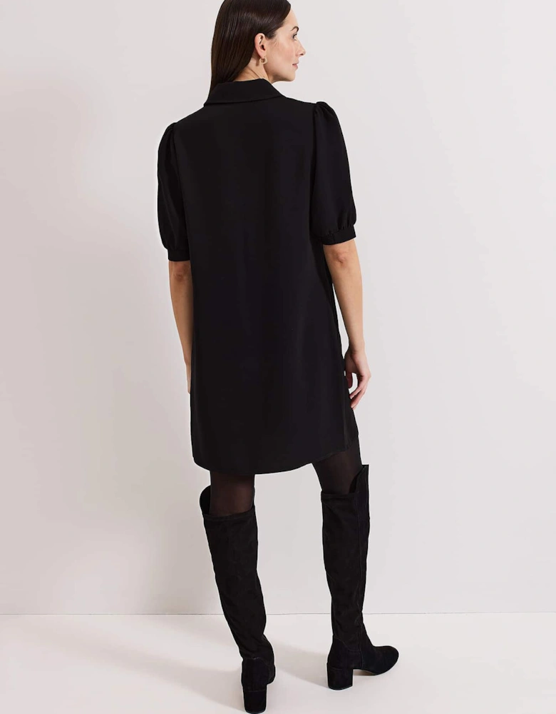 Claudia Button Swing Mini Dress