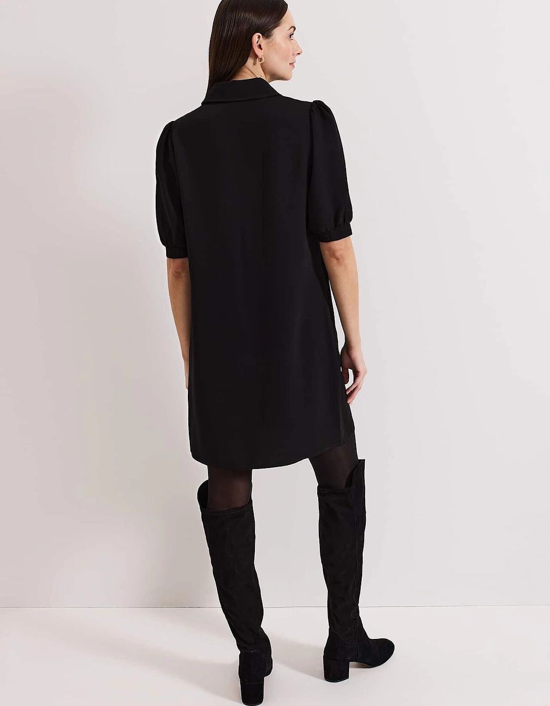 Claudia Button Swing Mini Dress