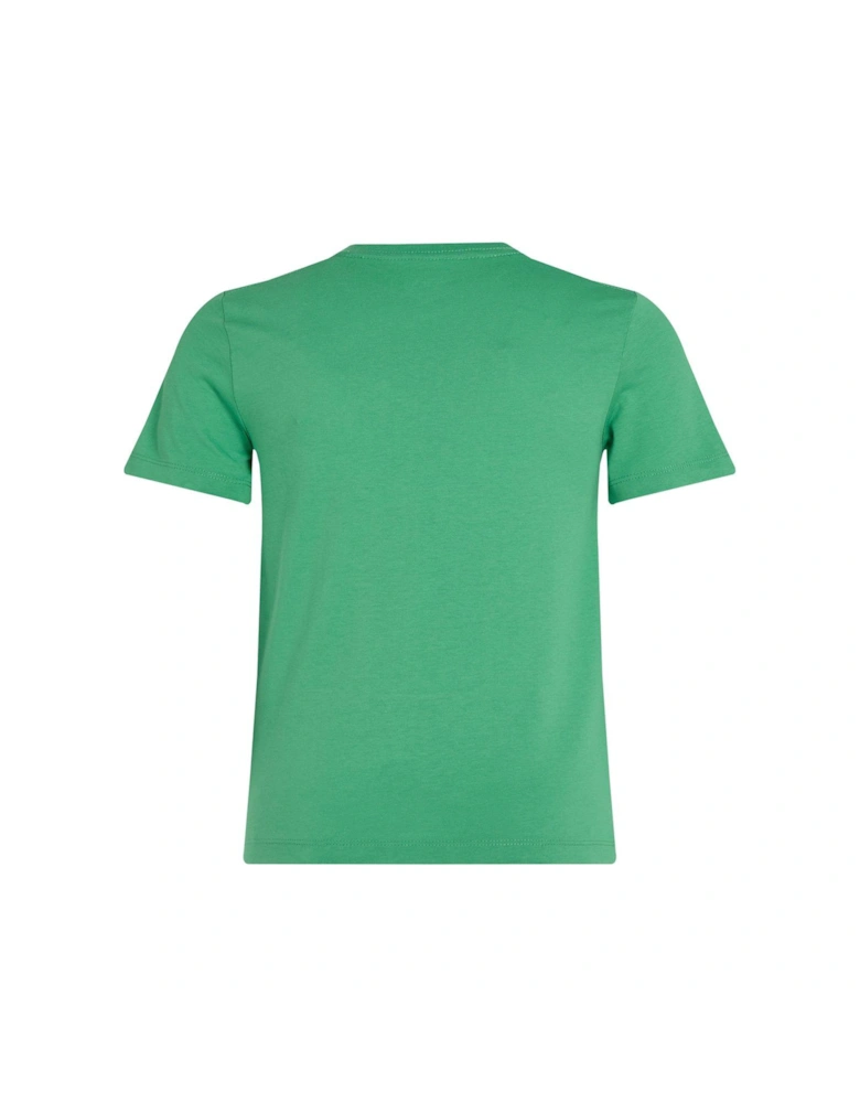 Kids Chest Monologo Short Sleeve T-Shirt - Green