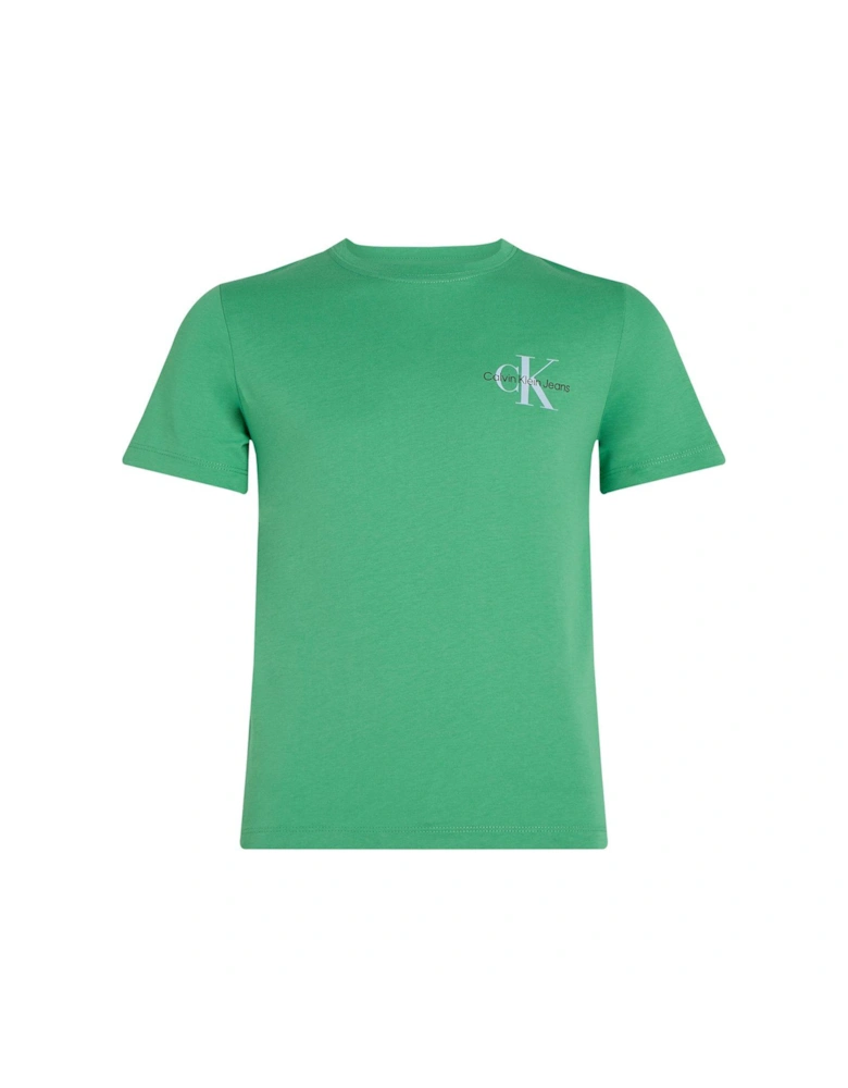 Kids Chest Monologo Short Sleeve T-Shirt - Green